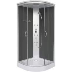 Sanotechnik Komplettduschkabine Punto 209 Cm X 90 Cm X 90 Cm Schwarz