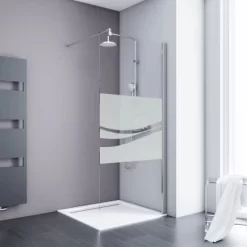 Schulte Duschwand Walk In Alexa Style 2.0 Chromoptik Dekor Liane 100 Cm