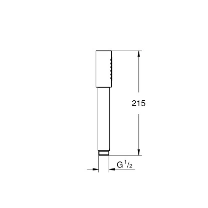 Grohe Stabhandbrause 1 Strahlart Chrom - Image 2