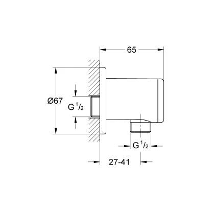 Grohe Wandanschlussbogen Relexa Chrom - Image 2