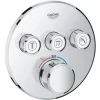 Grohe Thermostat Grohtherm SmartControl Mit 3 Absperrventilen Chrom Rund