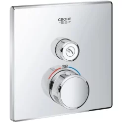 Grohe Thermostat Grohtherm SmartControl Mit 1 Absperrventil Chrom Eckig