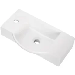 Fackelmann Waschbecken Für Gäste-WC Links 54,5 Cm Weiß