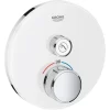 Grohe Thermostat Grohtherm SmartControl Mit 1 Absperrventil Moon White Rund