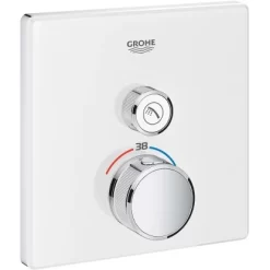 Grohe Thermostat Grohtherm SmartControl Mit 1 Absperrventil Moon White Eckig