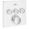 Grohe Thermostat Grohtherm SmartControl Mit 3 Absperrventilen Moon White Eckig