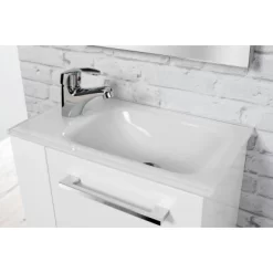 Fackelmann Handwaschbecken 45 Cm Glas Weiß