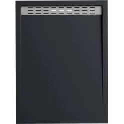 Verosan+ Duschplatte Mit Duschrinne Schwarz 120 Cm X 90 Cm