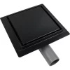 VerosanPro Duschrinne-Bodenablauf Nakia Quadratisch Matt Schwarz 15 Cm X 15 Cm