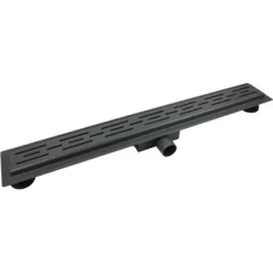 VerosanPro Duschrinne Nakia DR1 Komplettset Designrost Matt Dunkelgrau 90 Cm