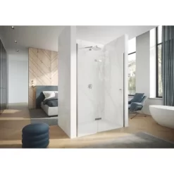 Hüppe Schwingtür Design Pure Festes Segment BxH: 80 Cm X 200 Cm Black Edition