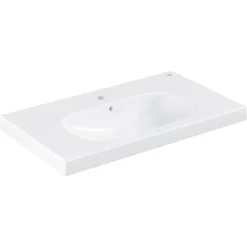 Grohe Waschtisch Euro Keramik 80 Cm Alpinweiß Hahnloch Überlauf PureGuard