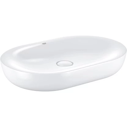 Grohe Aufsatzwaschbecken Essence 60 Cm Alpinweiß Hahnloch Überlauf PureGuard