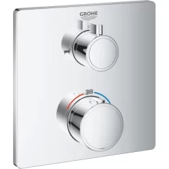 Grohe Thermostat-Wannenbatterie Mit 2-Wege-Umstellung Grohtherm Chrom