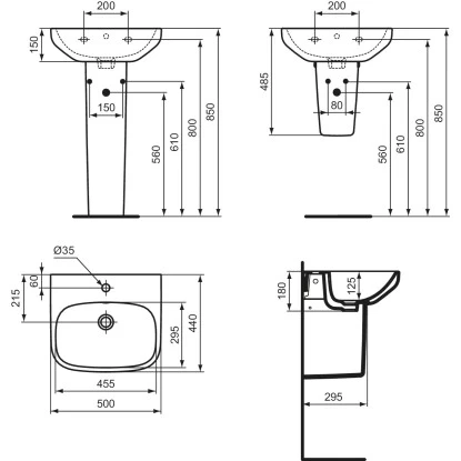 Ideal Standard Waschtisch I.life A 50 Cm Weiß - Image 7