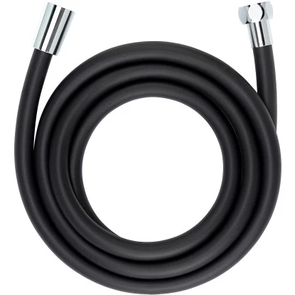 Wenko Duschschlauch 175 Cm Kunststoff Schwarz Matt Messing-AnschlĂŒsse Verchromt