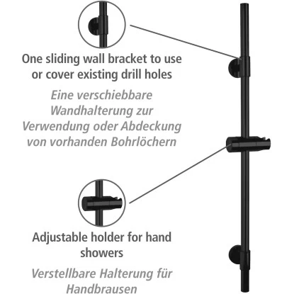 Wenko Duschstange Basic Schwarz â Bild 2
