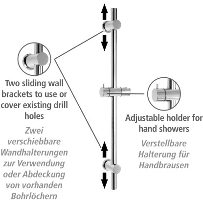 Wenko Power-Loc Duschstange Chrom Befestigen Ohne Bohren - Image 3