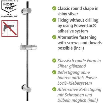 Wenko Power-Loc Duschstange Chrom Befestigen Ohne Bohren - Image 4