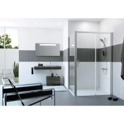 Hüppe Seitenwand EasyEntry Für Gleittür BxH: 70 Cm X 200 Cm Silber Hochglanz