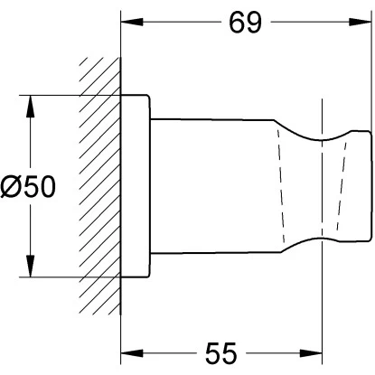 Grohe Handbrausehalter Rainshower Moon White - Image 2