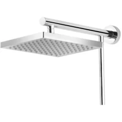 Schulte Duschsystem Zubehör "Kopfbrause Eckig" Chrom